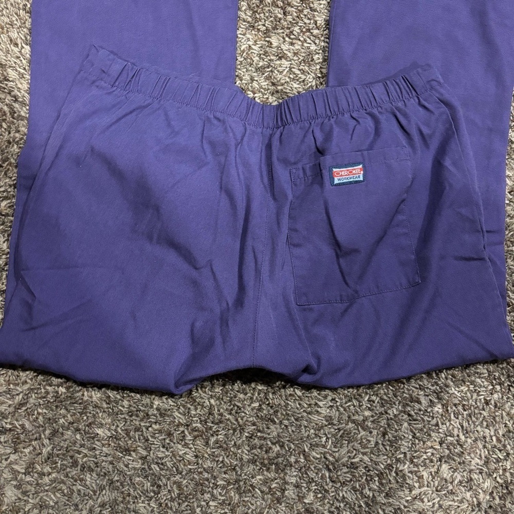 Cherokee Workwear Deep Purple Scrub Pants